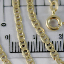 Load image into Gallery viewer, 18K YELLOW GOLD CHAIN 3 MM FLAT NAVY MARINER LINK 19.70 INCHES MADE IN ITALY
