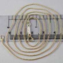 Load image into Gallery viewer, 18K YELLOW GOLD CHAIN MINI BALLS, BALL, SPHERES, 1 MM, 23.60 INCH, MADE IN ITALY.
