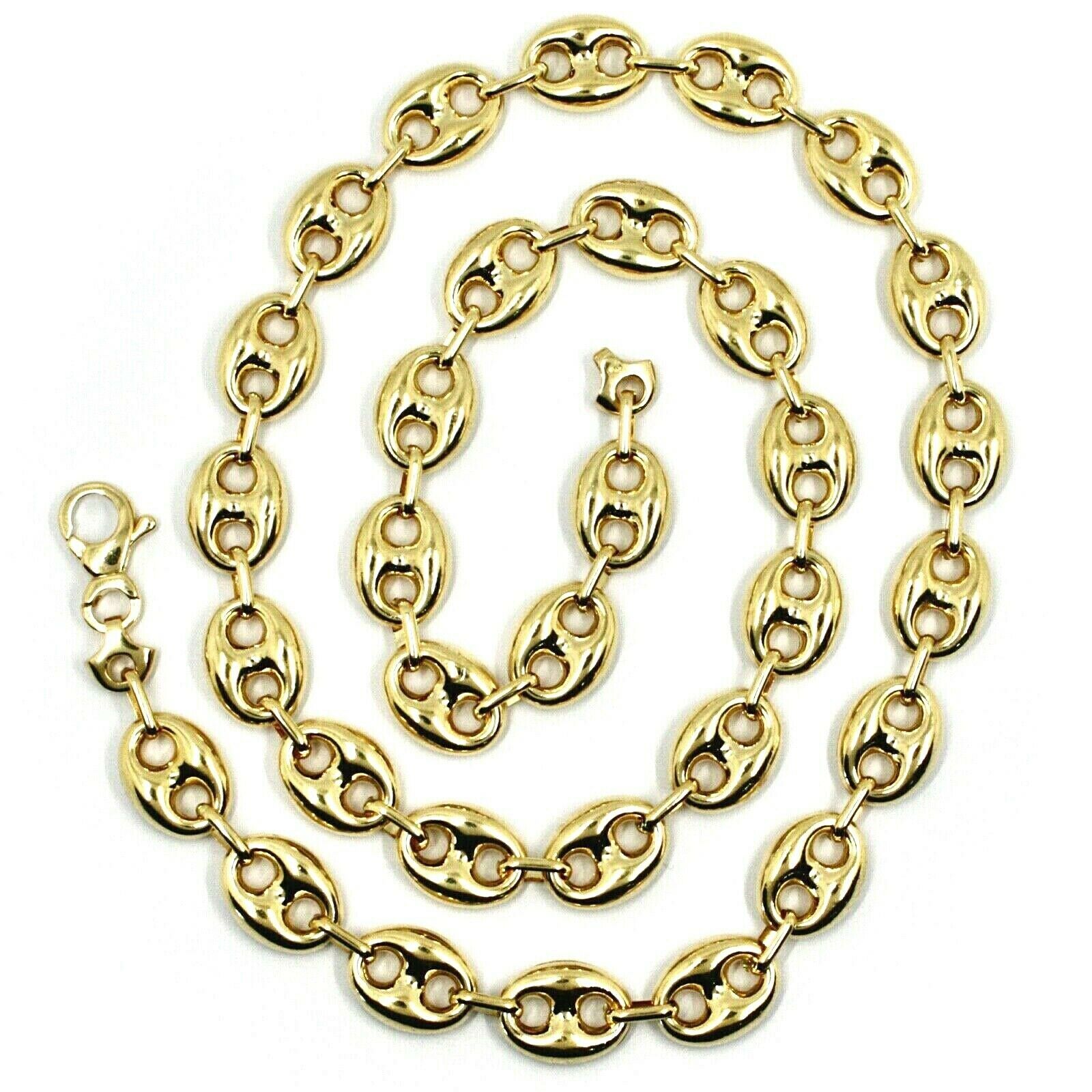 Buy 14k REAL Yellow Gold Solid 3mm Flat Mariner Chain Necklace with Lobster  Claw Clasp, Gold at Amazon.in