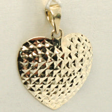 Load image into Gallery viewer, 18K YELLOW GOLD HEART PENDANT, CHARMS, FINELY WORKED, CURVED, MADE IN ITALY
