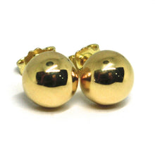 Load image into Gallery viewer, 18K YELLOW GOLD EARRINGS, HALF SPHERE, DIAMETER 10 MM, 0.4&quot;, MADE IN ITALY
