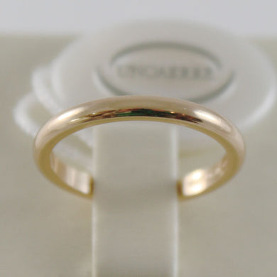 SOLID 18K YELLOW GOLD WEDDING BAND UNOAERRE RING 3 GRAMS MARRIAGE MADE IN ITALY.