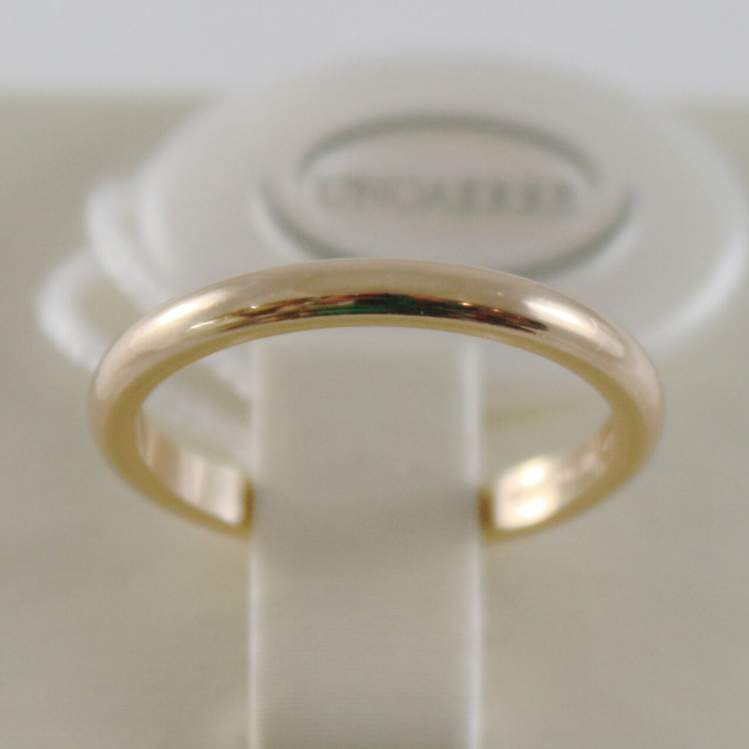 SOLID 18K YELLOW GOLD WEDDING BAND UNOAERRE RING 3 GRAMS MARRIAGE MADE IN ITALY