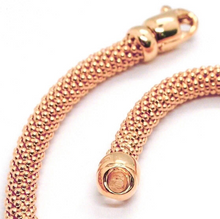 Load image into Gallery viewer, 18k rose gold basket rounded big 5mm tubular basket popcorn chain necklace 18&quot;.
