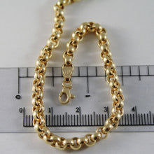 Load image into Gallery viewer, 18K YELLOW GOLD CHAIN 23.6&quot; INCHES 60cm, BIG ROUND CIRCLE ROLO THICK 4 MM LINK.
