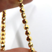 Load image into Gallery viewer, solid 18k yellow gold elastic bracelet, cubes diameter 4 mm 0.16&quot;, made in Italy.
