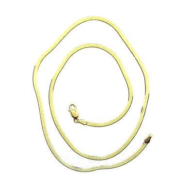 18K YELLOW GOLD CHAIN FLAT 2.2mm FISHBONE 18