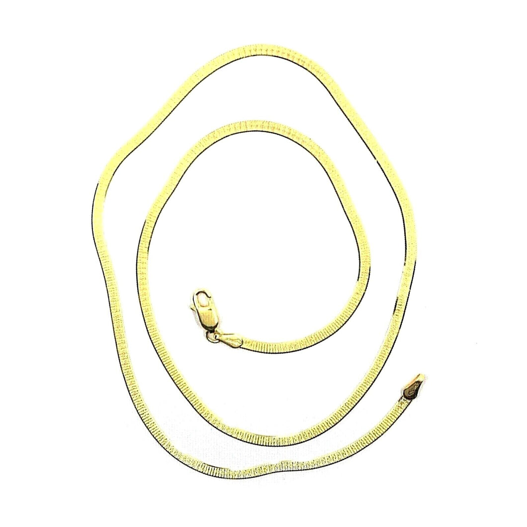 18K YELLOW GOLD CHAIN FLAT 2.2mm FISHBONE 18