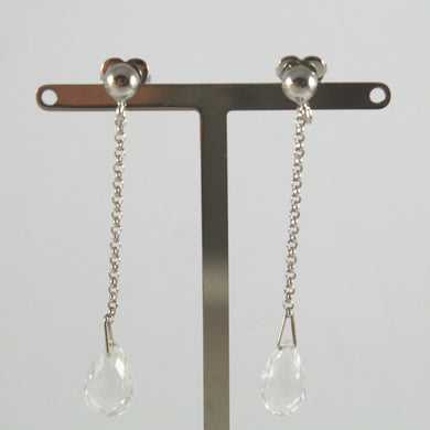 SOLID 18K WHITE GOLD EARRINGS, WITH DROPS OF TRANSPARENT TOURMALINES.