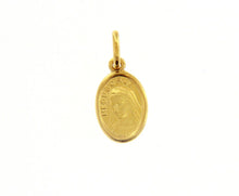 Load image into Gallery viewer, SOLID 18K YELLOW GOLD OVAL MEDAL VIRGIN MARY MEDUGORJE MADONNA, 9x12mm
