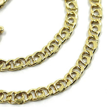 Load image into Gallery viewer, 18K YELLOW GOLD BRACELET TYGER EYE LINKS THICKNESS 3mm, 0.12&quot; LENGTH 19cm, 7.5&quot;
