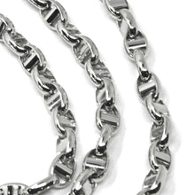 Load image into Gallery viewer, 18k white gold chain sailor&#39;s navy mariner link big oval 5 mm, 24&quot;

