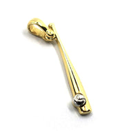 SOLID 18K YELLOW WHITE GOLD 27mm 1.06
