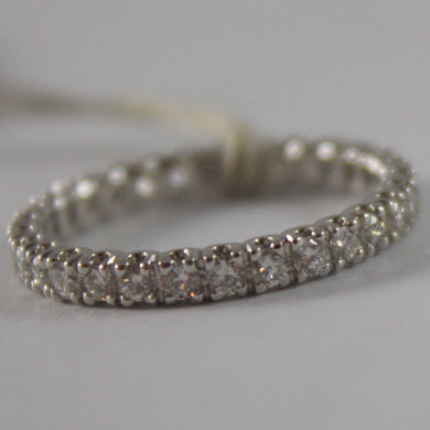 SOLID 18K WHITE GOLD RING WITH WHITE DIAMONDS CT 0.66, ETERNITY, MADE IN ITALY.
