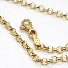 Load image into Gallery viewer, 18K YELLOW GOLD BRACELET, 18 CM, MINI ROLO 2 MM CIRCLE LINKS, MADE IN ITALY
