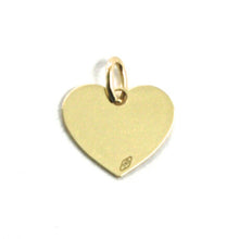 Load image into Gallery viewer, SOLID 18K YELLOW GOLD PENDANT MINI HEART, FLAT, LENGTH 8mm, 0.3 INCHES, CHARM.

