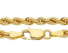 Load image into Gallery viewer, 9K YELLOW GOLD 3.5mm ROPE CHAIN BRAID ROPE CORD, HOLLOW NECKLACE, LENGTH 23.6&quot;.
