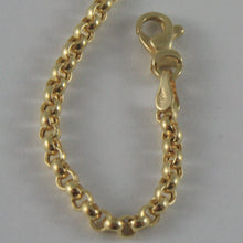 Load image into Gallery viewer, SOLID 18K YELLOW GOLD BRACELET WITH ROUND CIRCLE ROLO LINK, 2.5 MM MADE IN ITALY
