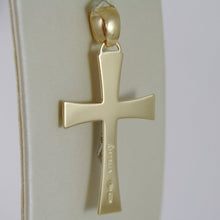 Load image into Gallery viewer, 18K YELLOW WHITE GOLD JESUS CROSS SATIN STYLIZED FINELY WORKED MADE IN ITALY.
