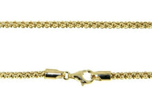 Load image into Gallery viewer, 18K YELLOW GOLD BASKET ROUND TUBE POPCORN CHAIN, 2.8mm WIDTH, 18&quot;, ITALY MADE
