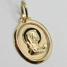 Load image into Gallery viewer, 18K YELLOW GOLD MEDAL PENDANT, WITH VIRGIN MARY IN PRAYER, MADONNA, LENGTH 0.94
