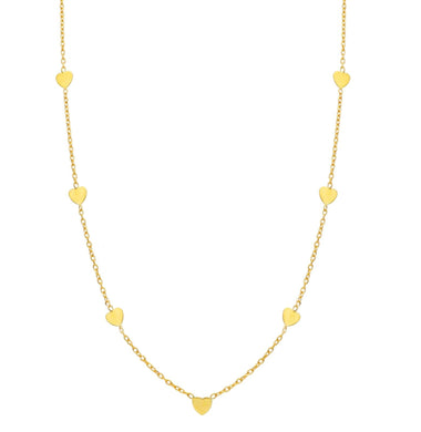 18K YELLOW GOLD OVAL ROLO CHAIN NECKLACE, 16.5