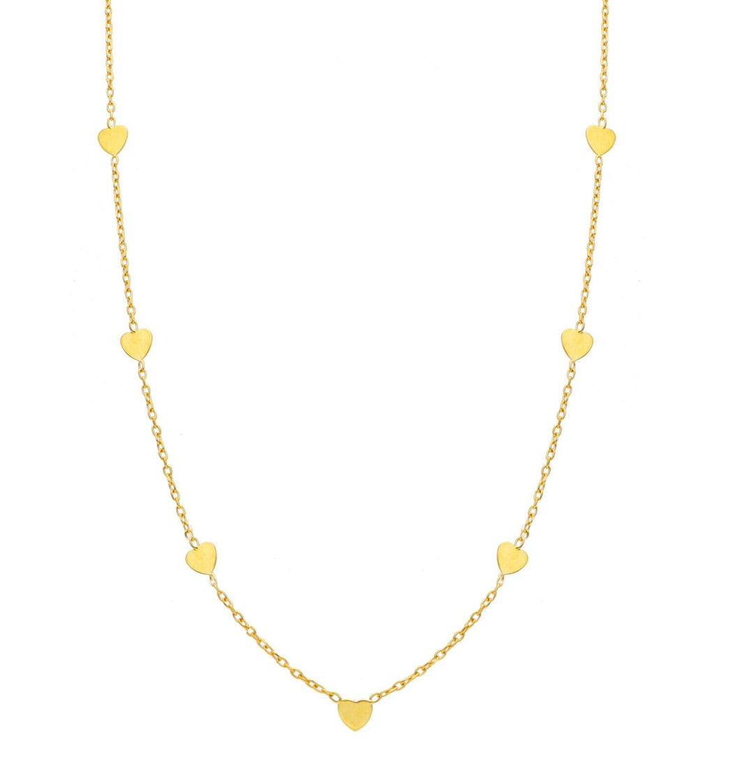 18K YELLOW GOLD OVAL ROLO CHAIN NECKLACE, 16.5