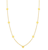 18K YELLOW GOLD OVAL ROLO CHAIN NECKLACE, 16.5