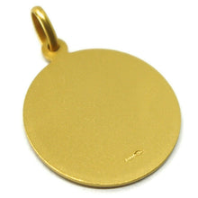 Load image into Gallery viewer, SOLID 18K YELLOW GOLD SAINT MICHAEL ARCHANGEL 21 MM MEDAL, PENDANT MADE IN ITALY.
