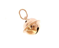 18K ROSE GOLD CALL ANGELS RATTLE ROUND PENDANT, DIAMETER 13mm FOR PREGNANCY.