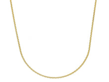 Load image into Gallery viewer, SOLID 9K YELLOW GOLD CHAIN THIN 1mm ROLO ROUND LINK, NECKLACE, LENGTH 45cm 17.7&quot;.

