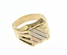 Load image into Gallery viewer, SOLID 18K YELLOW WHITE ROSE GOLD BAND MAN RING SATIN LUMINOUS, MADE IN ITALY.
