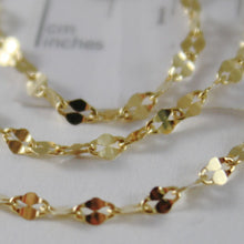 Load image into Gallery viewer, SOLID 18K YELLOW GOLD FLAT BRIGHT KITE CHAIN 20 INCHES, 2.2 MM MADE IN ITALY
