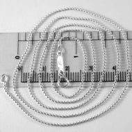 18k white gold chain mini balls, ball, spheres, 1 mm, 17.70 inch, made in Italy.