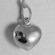 Load image into Gallery viewer, 18k white gold rounded mini heart charm pendant finely hammered made in Italy.
