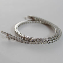 Load image into Gallery viewer, SOLID 18K WHITE GOLD TENNIS BRACELET WITH ZIRCONIA 5.80 CARATS MADE IN ITALY.
