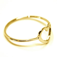 Load image into Gallery viewer, SOLID 18K YELLOW GOLD HEART LOVE RING, 10mm DIAMETER FLAT HEART CENTRAL, SMOOTH
