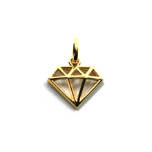 Load image into Gallery viewer, 18K YELLOW GOLD PENDANT, SMALL SHAPE OF DIAMOND 12mm, SOLID, MADE IN ITALY.
