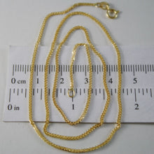 Load image into Gallery viewer, SOLID 18K YELLOW GOLD CHAIN NECKLACE WITH 1MM EAR LINK 19.69 INCH, MADE IN ITALY.
