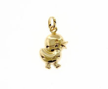 Load image into Gallery viewer, 18K YELLOW GOLD ROUNDED CHICK POULT PENDANT CHARM 22 MM SMOOTH MADE IN ITALY
