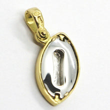 Load image into Gallery viewer, SOLID 18K YELLOW WHITE GOLD 17mm 0.67&quot; FOOTBALL BALL PENDANT, ITALY MADE.
