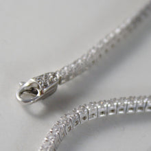 Load image into Gallery viewer, SOLID 18K WHITE GOLD TENNIS BRACELET WITH ZIRCONIA 2.75 CARATS MADE IN ITALY
