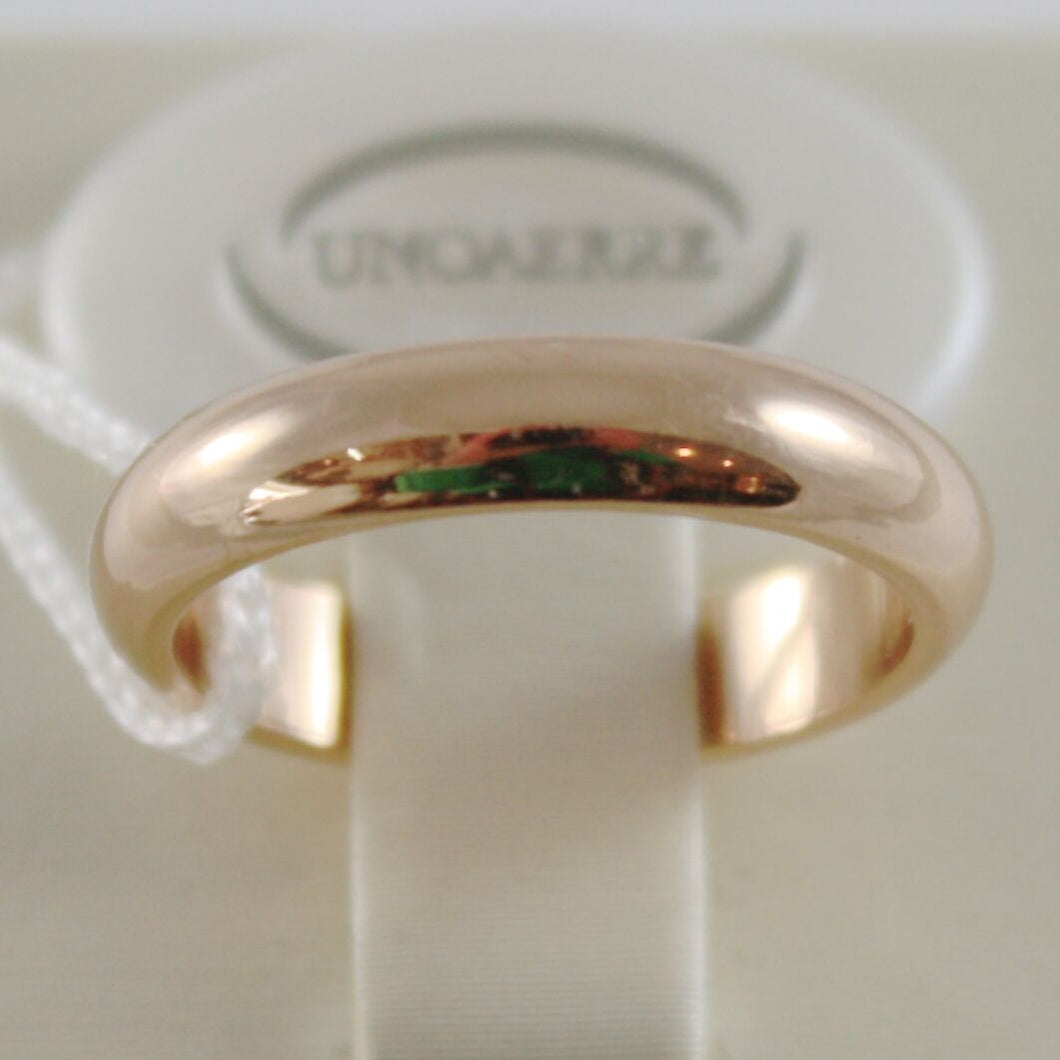 SOLID 18K YELLOW GOLD WEDDING BAND UNOAERRE RING 6 GRAMS MARRIAGE MADE IN ITALY
