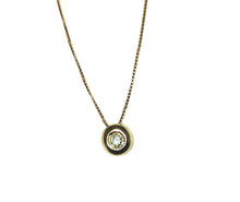 Load image into Gallery viewer, 18K YELLOW GOLD ORSINI NECKLACE WITH DIAMOND 0.10 &amp; VENETIAN CHAIN MADE IN ITALY
