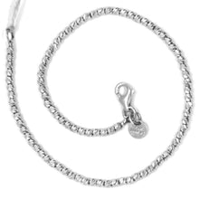 Load image into Gallery viewer, 18k white gold bracelet, 20 cm, finely worked spheres, 2 mm diamond cut balls
