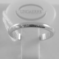SOLID 18K WHITE GOLD WEDDING BAND UNOAERRE RING 4 GRAMS MARRIAGE MADE IN ITALY.