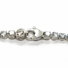 Load image into Gallery viewer, 18k white gold tennis bracelet cubic zirconia width 3.2 mm lobster clasp closure

