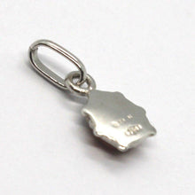 Load image into Gallery viewer, 18k white gold rounded mini enamel ladybug pendant charm 13 mm, Italy made
