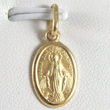Load image into Gallery viewer, SOLID 18K YELLOW GOLD MIRACULOUS MEDAL, VIRGIN MARY, MADONNA, 0.8 MADE IN ITALY
