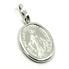 Load image into Gallery viewer, 18k white gold miraculous medal Virgin Mary Madonna, 1.6 cm, 0.63 inches

